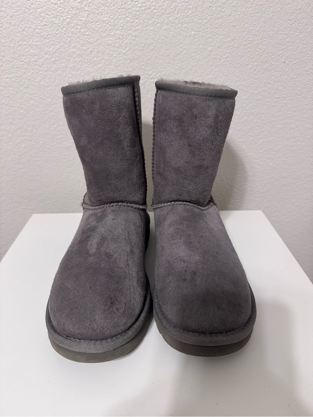UGG Gray Suede Cozy Boots